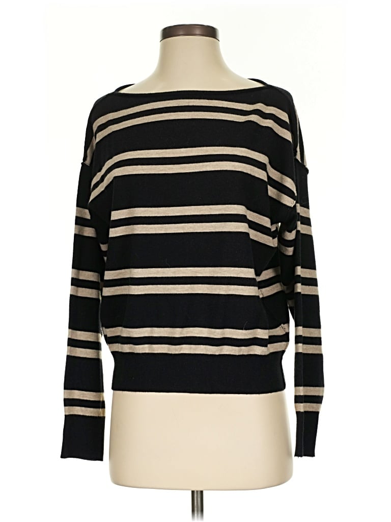 Pre-owned Evereve Pullover Sweater In Black