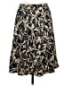 Ann Taylor 100% Silk Print Black Silk Skirt Size 6 - photo 2