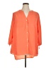 Monroe and Main 100% Polyester Orange button down Size 1X - photo 1