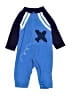 Kitestrings Color Block Blue Long Sleeve Onesie Size 3-6 mo - photo 1