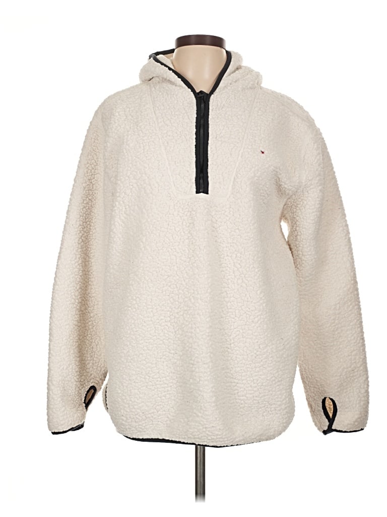 Pre-owned Tommy Hilfiger Fleece Jacket In White