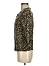 Talbots 100% Merino Wool Animal Print Brown Wool Cardigan Size M - photo 5
