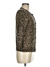 Talbots 100% Merino Wool Animal Print Brown Wool Cardigan Size M - photo 4