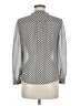 Ann Taylor LOFT 100% Polyester Polka Dots Silver Long Sleeve Blouse Size S - photo 2