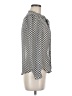 Ann Taylor LOFT 100% Polyester Polka Dots Silver Long Sleeve Blouse Size S - photo 4