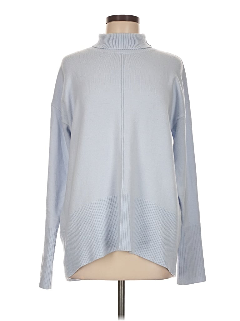 Pre-owned French Connection Turtleneck Sweater In Blue