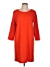 Merona Solid Orange Casual Dress Size L - photo 1