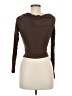 Line & Dot Brown Long Sleeve Top Size XS - photo 2