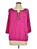 JPR Separates Pink 3/4 Sleeve Blouse Size L (petite) - photo 1