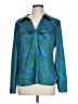 Etcetera Blue Long Sleeve Blouse Size 10 - photo 1