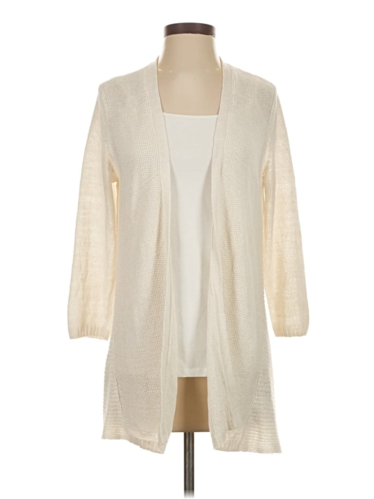 Pre-owned Talbots Cardigan Sweater In White