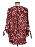 Weston 100% Polyester Burgundy 3/4 Sleeve Blouse Size L - photo 2