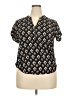 Maurices 100% Polyester Black Short Sleeve Blouse Size 3X (estimated) - photo 1