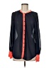Karlie 100% Polyester Color Block Blue Long Sleeve Blouse Size M - photo 1