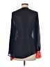 Karlie 100% Polyester Color Block Blue Long Sleeve Blouse Size M - photo 2