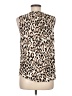 Ann Taylor LOFT 100% Polyester Animal Print Ivory Sleeveless Blouse Size M - photo 2