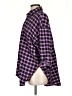 Zara Plaid Purple 3/4 Sleeve Button-Down Shirt Size S - photo 5