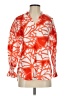 Boho Chic Print Orange Long Sleeve Blouse Size XS - photo 1