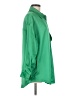 Zara Solid Green Long Sleeve Button-Down Shirt Size M - photo 4