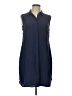 Equipment Blue Sleeveless Button-Down Shirt Size L - photo 1