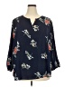 Fun2Fun 100% Polyester Blue 3/4 Sleeve Blouse Size 3X - photo 1