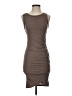 Leith Solid Brown Casual Dress Size XS - photo 1