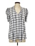 Ember 100% Polyester Gray Short Sleeve Blouse Size L - photo 1