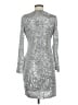 Express Metallic Silver Cocktail Dress Size M - photo 2