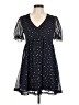 Mi ami 100% Polyester Stars Blue Cocktail Dress Size M - photo 1