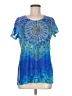 DressBarn Blue Short Sleeve Top Size M - photo 1