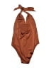 Heidi Klein Solid Brown One Piece Swimsuit Size M - photo 2