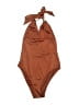 Heidi Klein Solid Brown One Piece Swimsuit Size M - photo 1