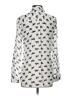 Max Jeans 100% Rayon Print Ivory Long Sleeve Blouse Size S - photo 2