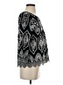 Gap 100% Cotton Black 3/4 Sleeve Top Size S - photo 4