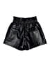 RAMISU 100% Polyurethane Metallic Black Shorts Size M - photo 2
