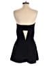 Bebe 100% Polyester Solid Black Romper Size M - photo 2