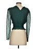 Express 100% Polyester Green Long Sleeve Blouse Size XS - photo 2