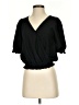 TeXTURE & THREAD Madewell Black Short Sleeve Blouse Size XS - photo 1
