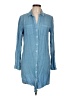 Style Envy 100% Rayon Blue 3/4 Sleeve Button-Down Shirt Size L - photo 1