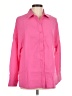 Unbranded 100% Polyester Pink Long Sleeve Blouse Size M - photo 1