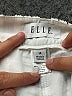 Elle 100% Polyester Stripes Black Shorts Size 14 - photo 3