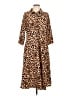 Assorted Brands Animal Print Brown Casual Dress Size L - photo 1