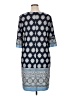 NY Collection Print Blue Casual Dress Size XL - photo 2