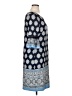NY Collection Print Blue Casual Dress Size XL - photo 4