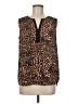 Daniel Rainn Animal Print Brown Sleeveless Blouse Size M - photo 1