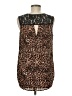 Daniel Rainn Animal Print Brown Sleeveless Blouse Size M - photo 2