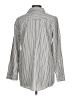 Chico's 100% Cotton Stripes Silver Long Sleeve Blouse Size Lg (2) - photo 2