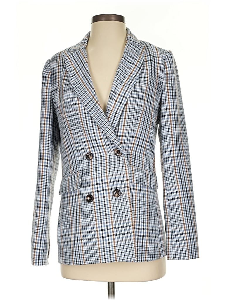 Pre-owned Evereve Blazer Jacket In Blue