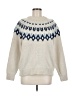 APRICOT Chevron-herringbone Ivory Pullover Sweater Size 8 - photo 1