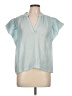 Jonathan Simkhai Teal Short Sleeve Blouse Size L - photo 1